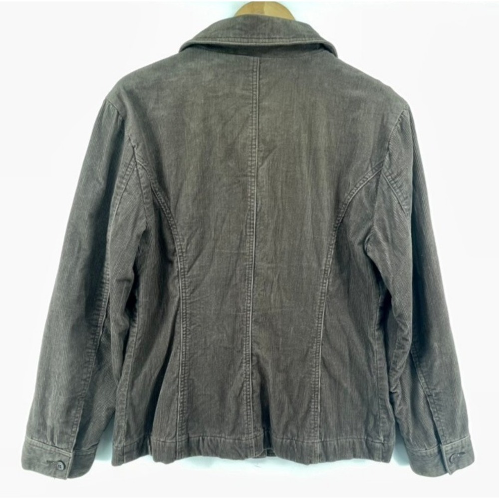 Life‎ Is Good Corduroy Jacket Coat Women Sz L Brown Fleece Lined Retro Grunge - Picture 9 of 16